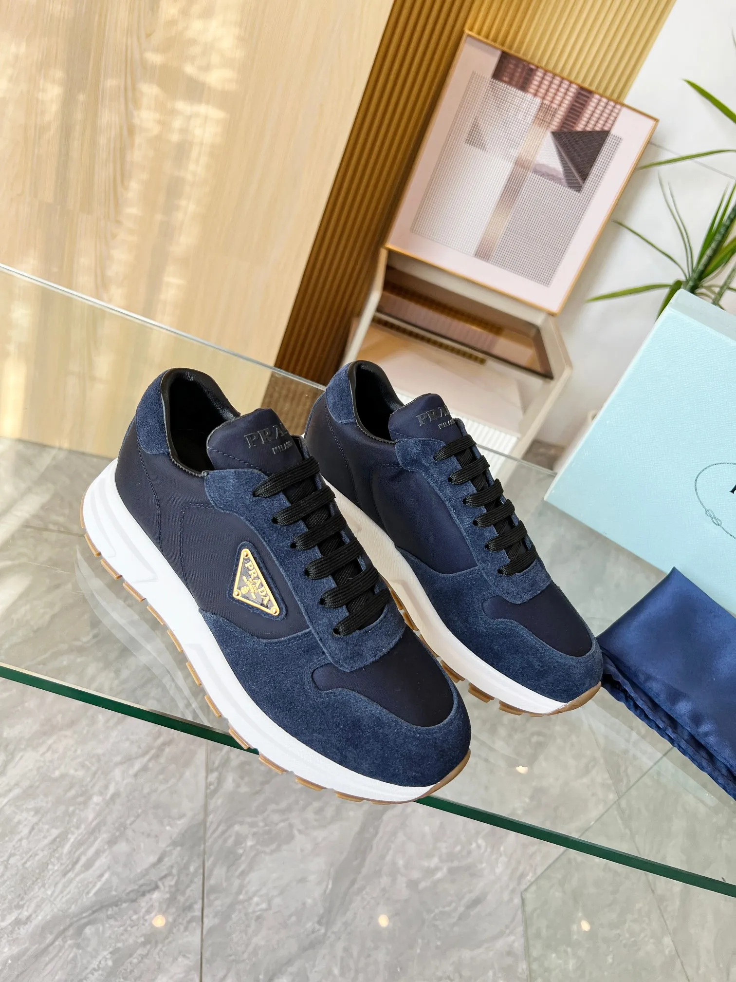 👟👟Ex-factory price 520👟👟 Prada "PRADA.." 2024 explosive model for couples has been shipped. , original version developed 1:1, fabric: waterproof cement nylon cloth, lining: sheepskin, foot weight: sheepskin, 35--46 yards, "34 and 41 yards can be customized without return"